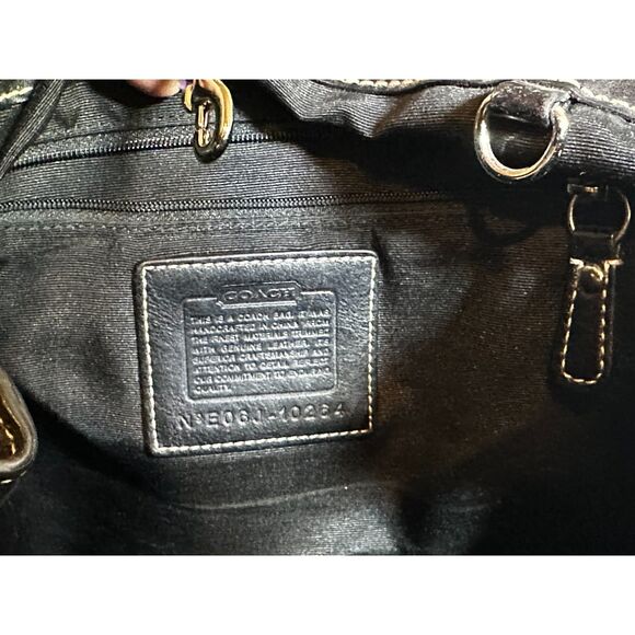 Coach Hampton Signature Python Satchel Bag EUC - Picture 6 of 9